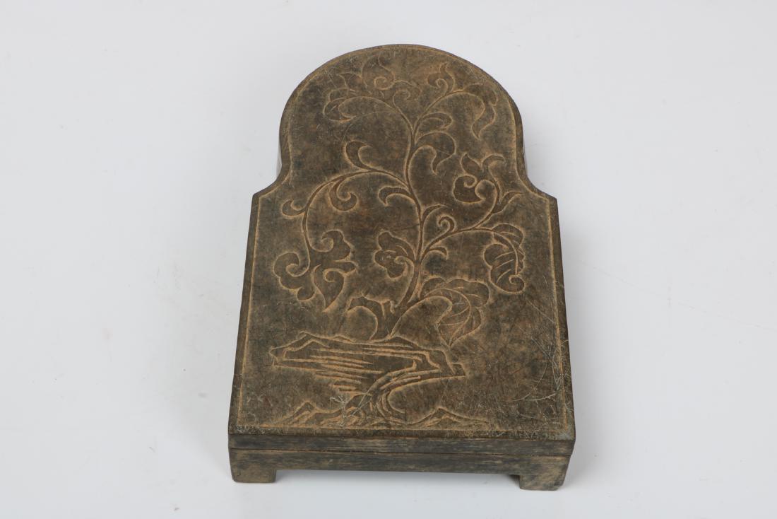 A chinese black stone carved inkstone (1 of 6)