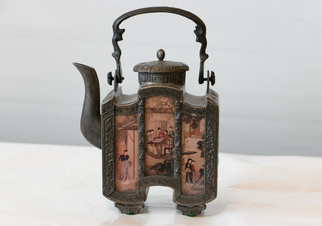 A chinese 19-20c tin pot (1 of 6)