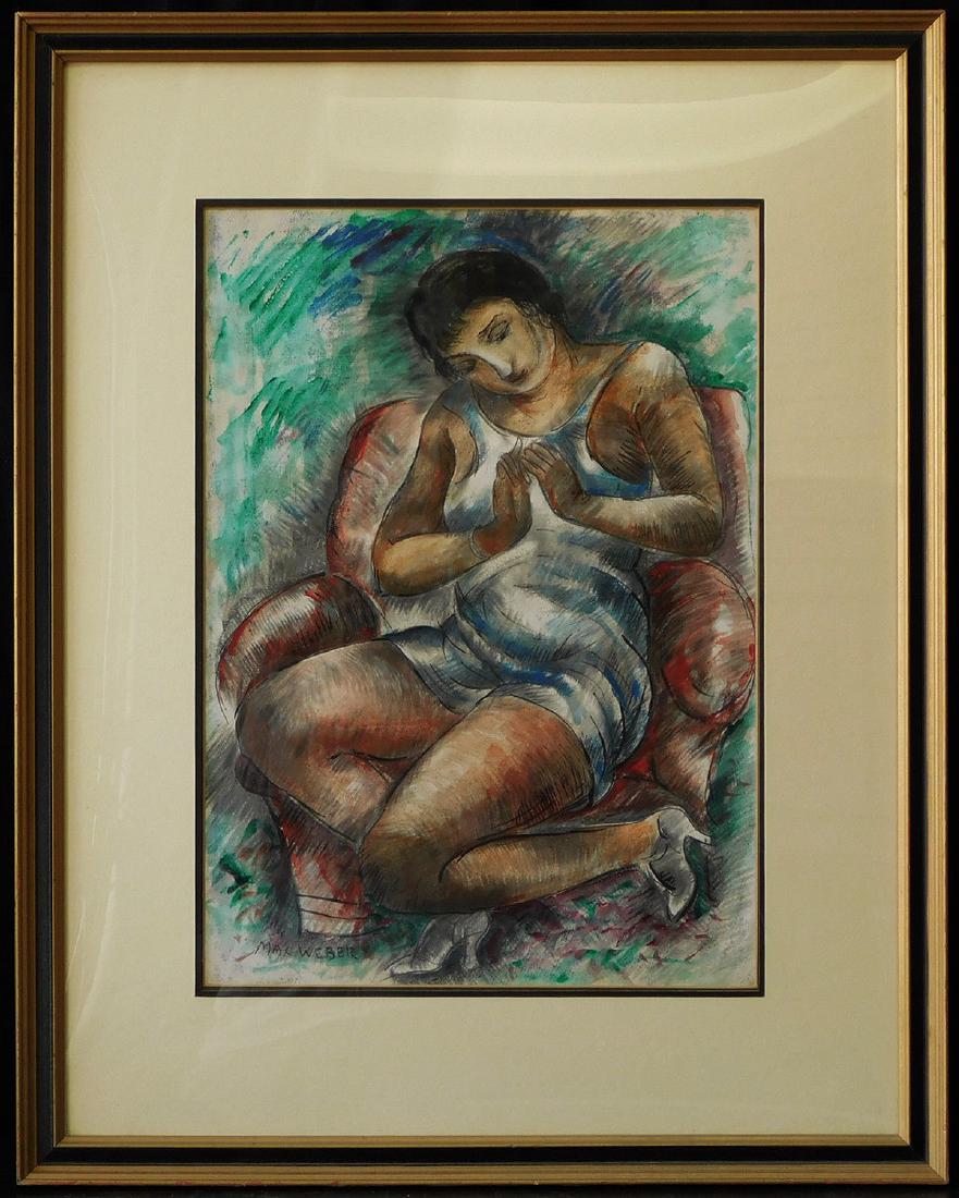 Max Weber ( New York / France, Russian Federation 1881: Max Weber ( New York / France, Russian Federation 1881 - 1961) Description: Max Weber (1881-1961) Dimensions: 18 1/2 x13 in, 27 1/2 x 21 1/2 in. Signed lower left. Artist or Maker: Max Weber Medium: M