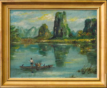 Liu Kang (1911 - 2005) China, Singapore Artist Oil: Liu Kang (1911 - 2005) China, Singapore Artist Oil "Landscape Of Guilin"Liu Kang (1911 - 2005) Liu Kang was active/lived in China, Singapore. Liu Kang is known for painting.Signed Lower RightOil on