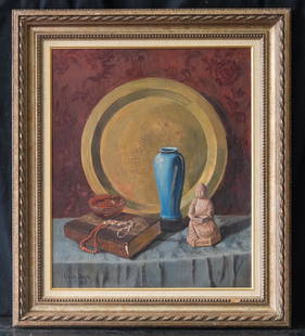 Listed California/Illinois Artist Claude Buck 1890-1974: Medium: Oil on Board Age: Circa 1939 dated Painting Size: 24" x 20" Artist: Claude Buck (1890 - 1974) Frame Size: 31" x 27" Signature: Lower Left CornerCondition: Great, warped board Frame: Well