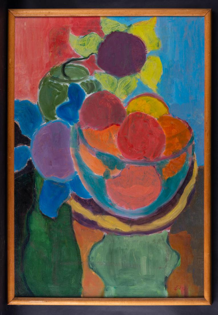 Large Abstract Original Oil "Tabletop Fruits" (1 of 10)