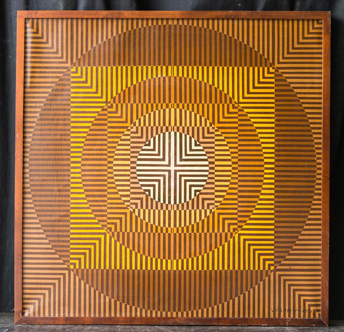 Victor Vasarely (1906 - 1997) Oil On Canvas (1 of 10)