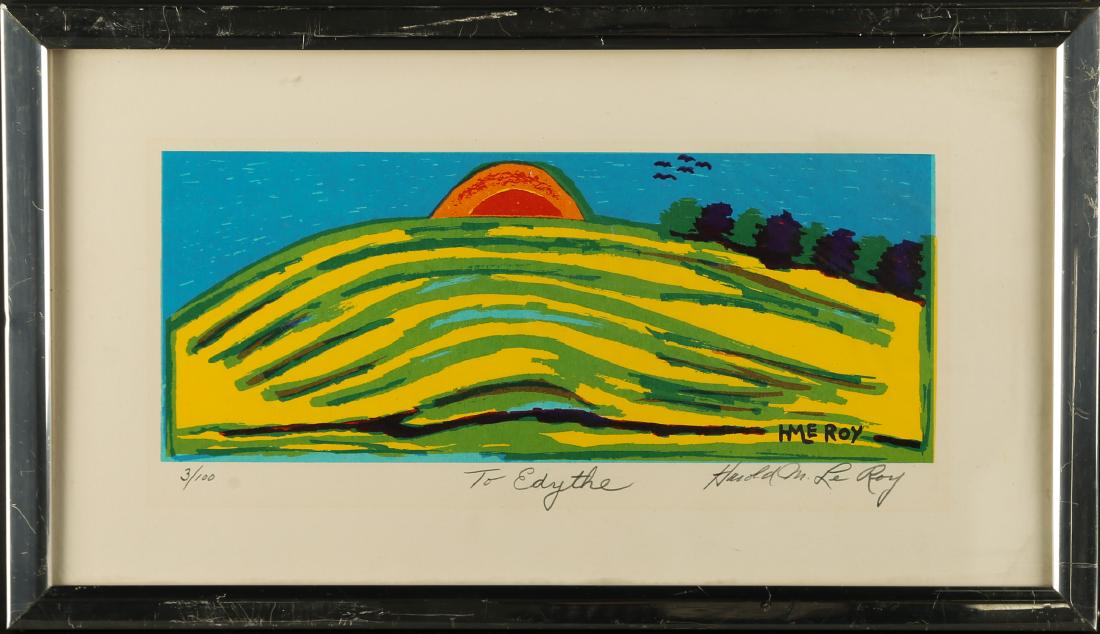 Vintage Abstract/Modernist print On Paper "Sunrise From (1 of 12)