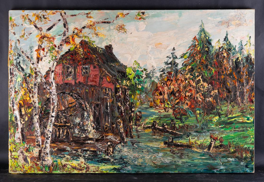 Large Canadian Listed Artist Jack McLean Oil Painting (1 of 10)