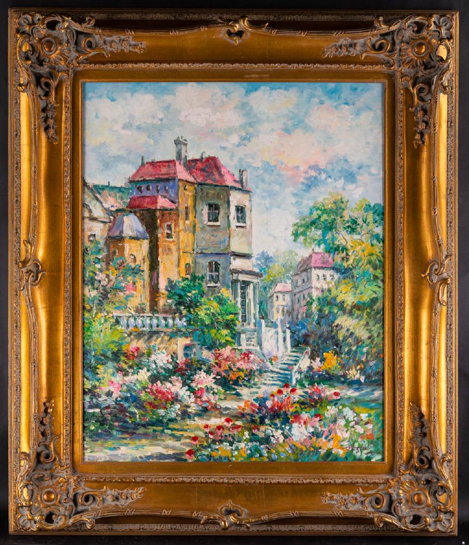 Large VIntage French Impressionist Oil Painting "French (1 of 10)