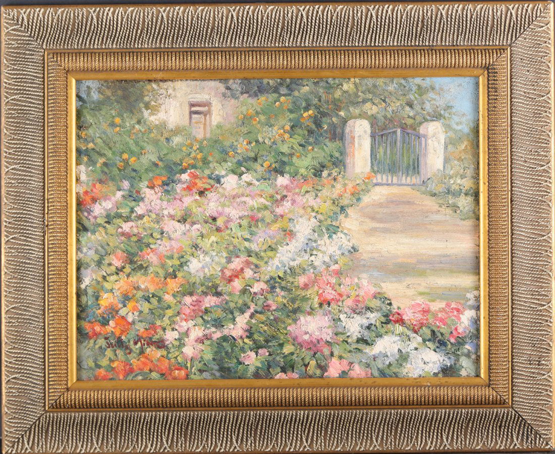 Impressionist Original Oil On Canvas "Garden" Signed (1 of 14)