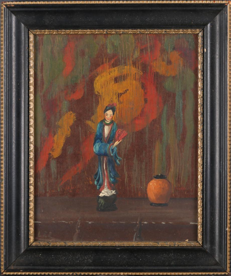 Vintage Original Korean Oil On Board "Belle " Signed: Title: "Belle " Material: Oil on Board Size: 8" X 10" Frame: 11" X 13" Age: 1930s Art: Lee Signature: Lower Left Condition: Great Overall Provenance: Collection from Estate in New Jersey Shipping: shi