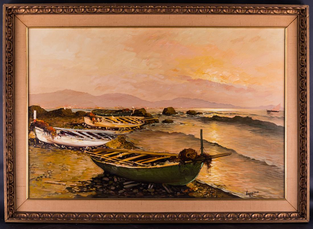 Large Vintage European Realist Original Oil Painting (1 of 10)