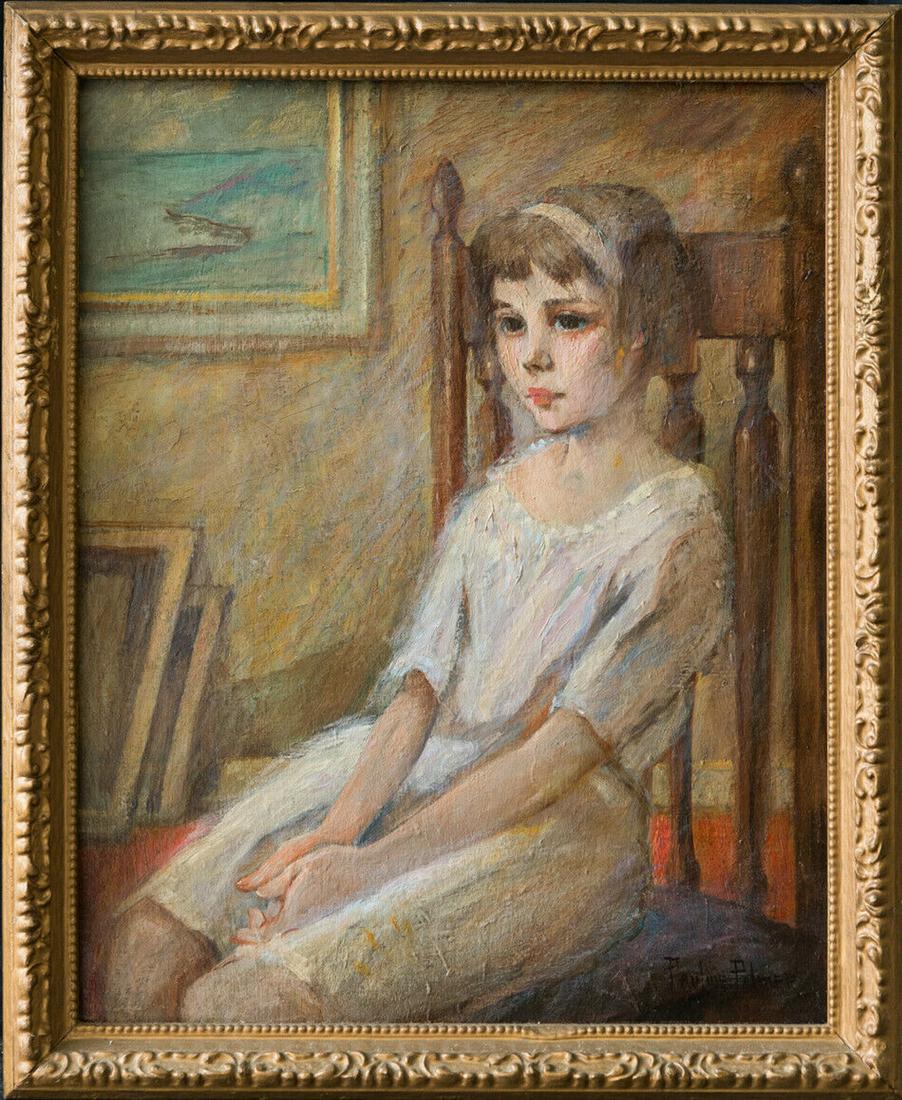 Pauline Lennards Palmer(1867-1938)Illinois Listed: Medium: Oil on board Size: 20" x 16" Frame Size: 22 1/2" x 18 1/2" Condition: Great, No Blemishes Style: Impressionist Artist: Pauline Lennards Palmer (1867 - 1938) Pauline Lennards Palmer was active/