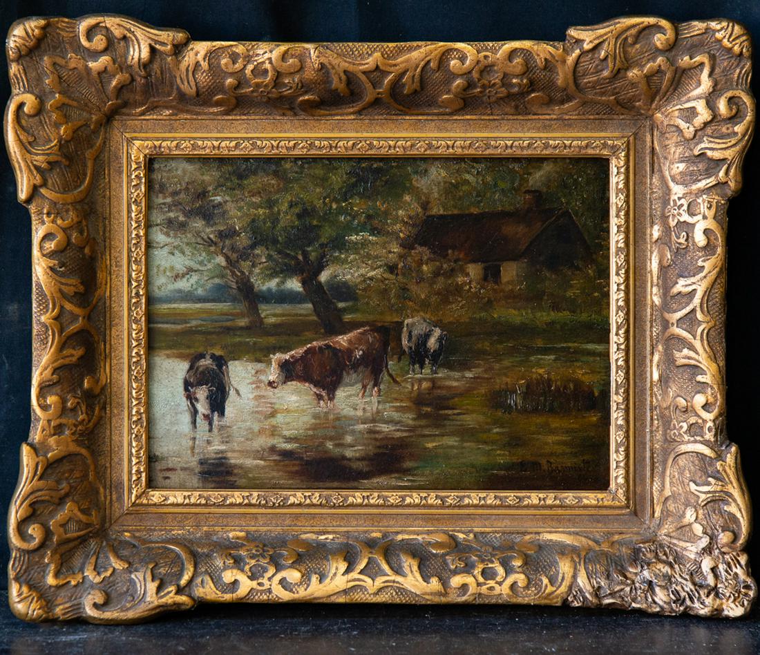 Edward Mitchell Bannister (1828 - 1901) MA Artist Oil (1 of 10)