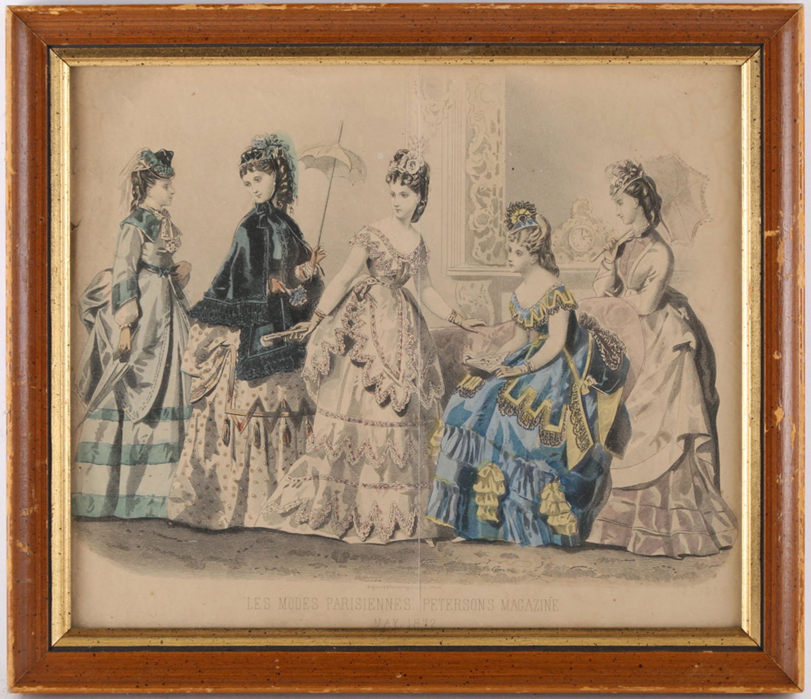 1872 La Mode IllustrÃ©e French ashion Engraving Print (1 of 4)