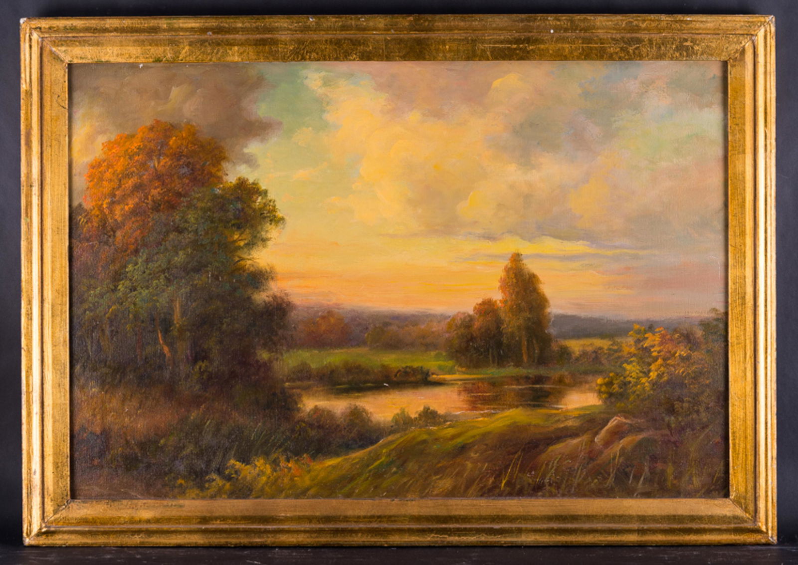 Large Vintage American Impressionist Original Oil (1 of 10)