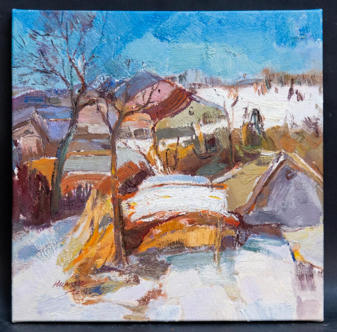 Chinese Artist Huang, Ye Modernist Oil With COA (1 of 10)