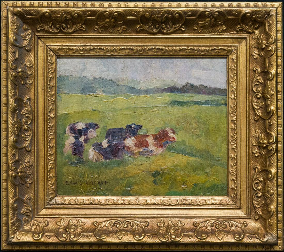 Edward Volkert (1871 - 1935) New York Artist Oil (1 of 10)