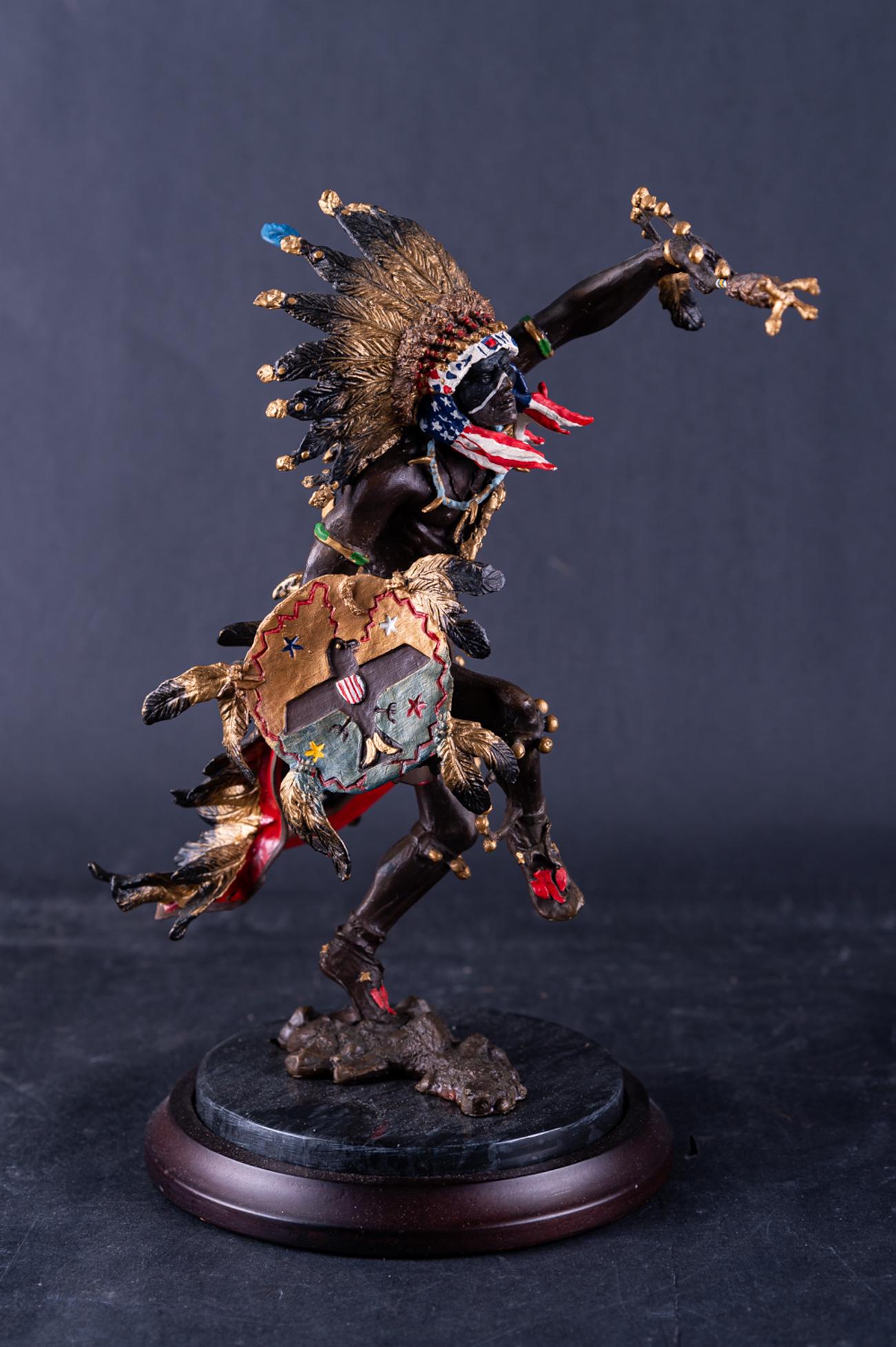 Bronze Sculpture Native American Man (1 of 10)