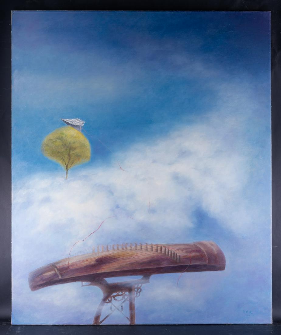 Fine Art Surrealist Original Oil Painting By Artist: Medium: Oil on canvas Size: 39.5" x 47.5" Frame Size: Framing options available! Please message us for details Age: 2000s Condition: Good, no damage seen Artist: Mingjun Wang Great for collection or h