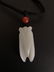 Qing Dynasty white jade cicada pendant - 3