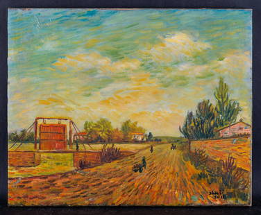 Fine Art Original Oil By Artist Li Zhu "Plein Air: Medium: Oil on canvas Size: 16" x 13" Frame Size: Framing Option Available! Please Message Us For Details! Age: 2000s Condition: Good, no damage seen Artist: Li Zhu Great for collection or home