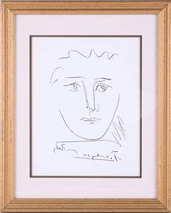 Vintage Original Pablo Picasso Etching "Pour Robie"