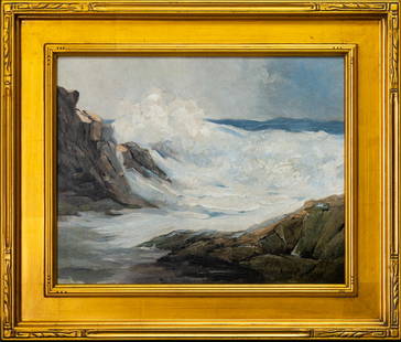 Arrah Gaul  (1883 - 1980) Pennsyvania Listed Artist Oil: Arrah Gaul (1883 - 1980) Arrah Lee Gaul was active/lived in Pennsylvania. Arrah Gaul is known for sea-landscape, portrait. Medium: OIl on canvas Size: 16" x 20" Frame Size: 23" x 27" Condition: Great,