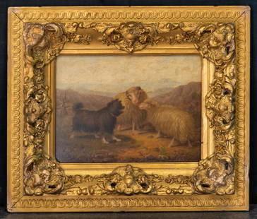 Edwin Henry Landseer (1802 - 1873) England Artist Oil: Edwin Henry Landseer (1802 - 1873) Edwin Henry Landseer was active/lived in England, United Kingdom. Edwin Landseer is known for animal painting and sculpture. Medium: Oil on board Size: 9" x 12" Fram