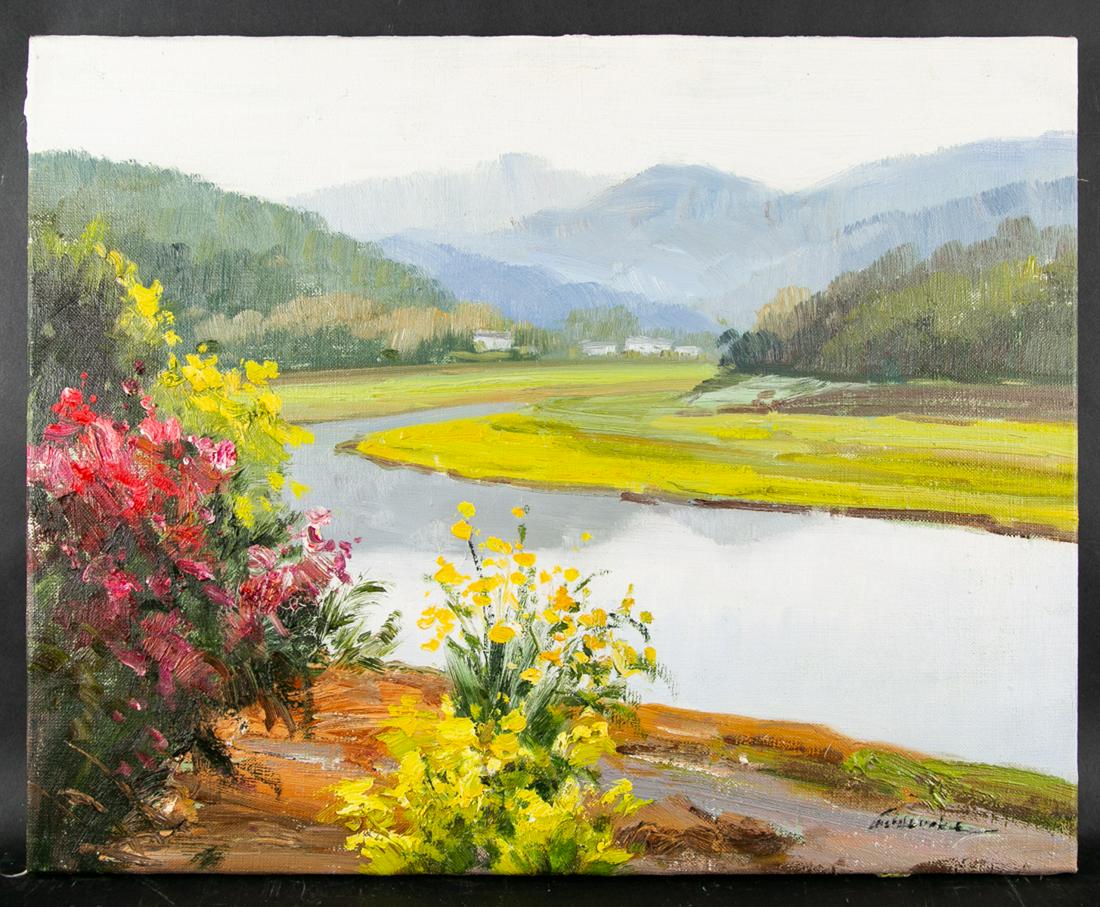 Liu, Chengke Floral Landscape Original Oil Painting (1 of 8)