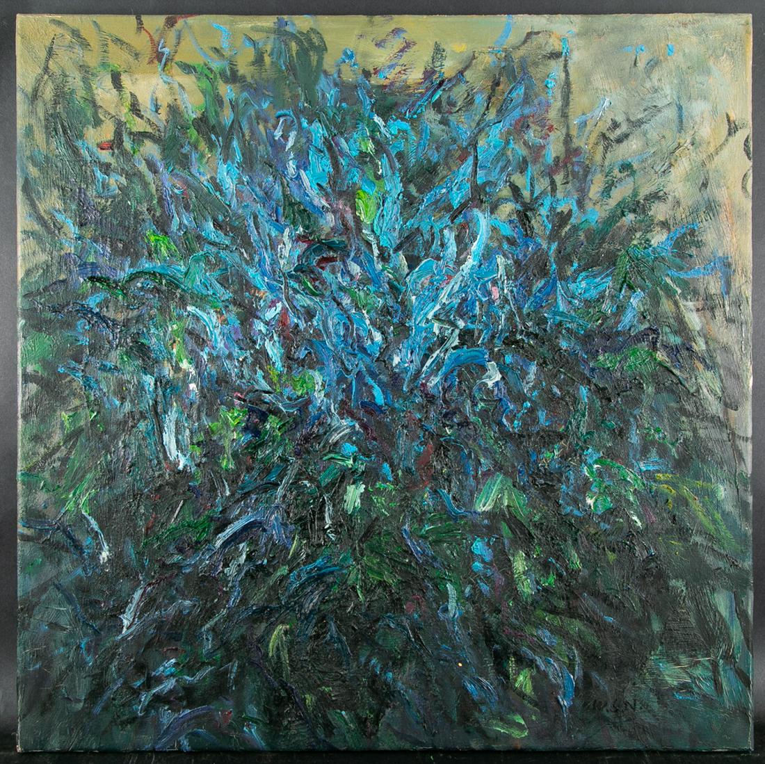 Shuen Wang Abstract Floral Original Oil On Canvas (1 of 8)