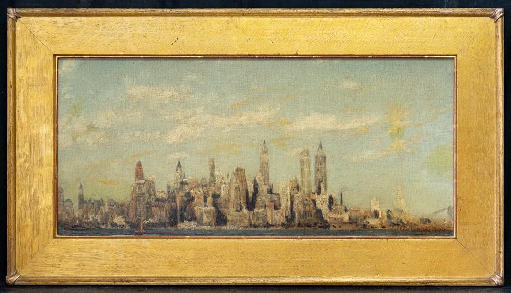 Colin C. Cooper (1856 - 1937) CA Artist Oil "NYC" (1 of 10)