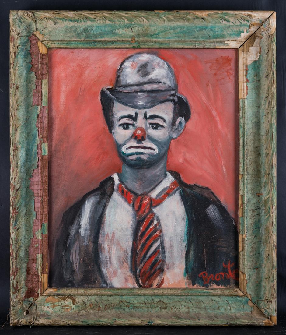 Vintage Modernist Original Oil Painting "Portrait Of (1 of 10)