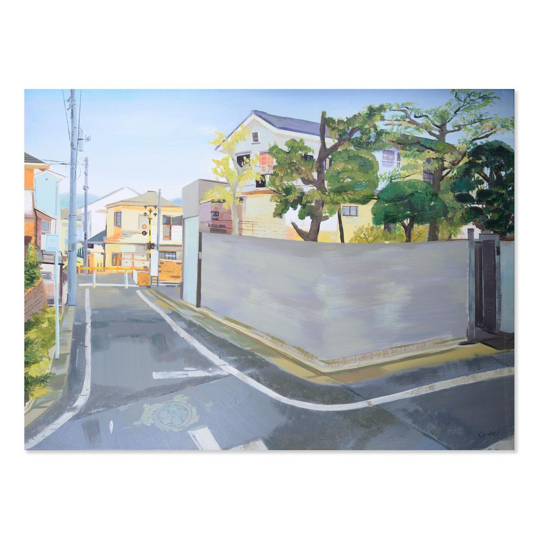 Large Realist Original Oil Painting "Street Scene" (1 of 8)