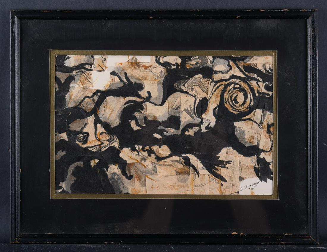 Mid century Abstract Original Mixed Media Collage By (1 of 10)