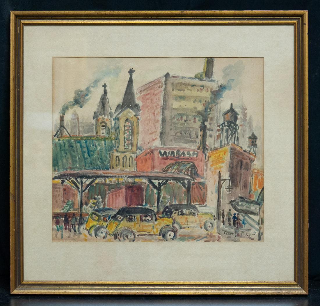 George Benjamin Luks (1867-1933) NY Artist Watercolor (1 of 10)