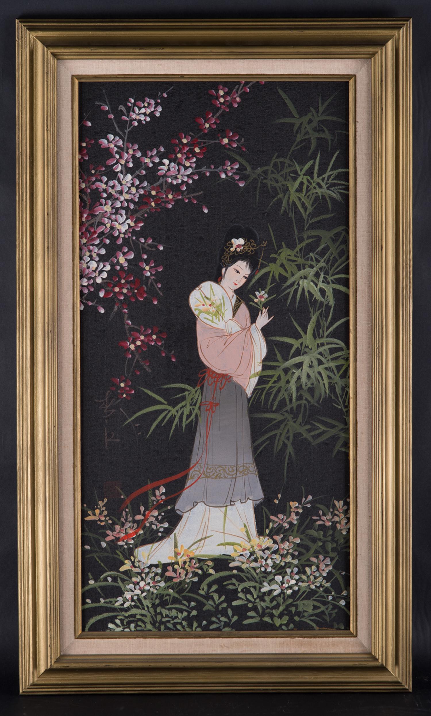 Vintage Chinese/Oriental Traditional Style Oil Painting (1 of 10)