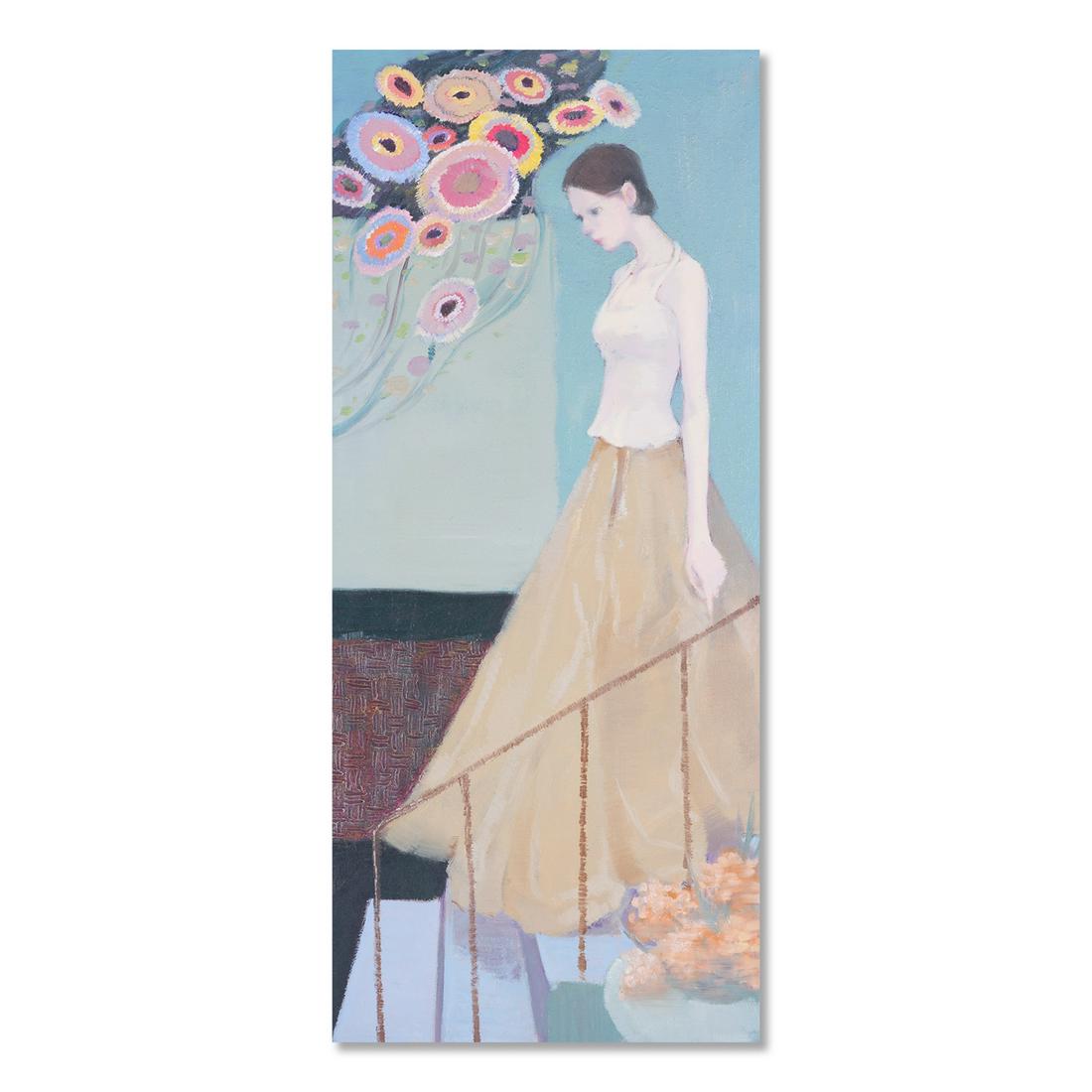 Large Modernist Original Oil "Lady Portrait 2" (1 of 8)