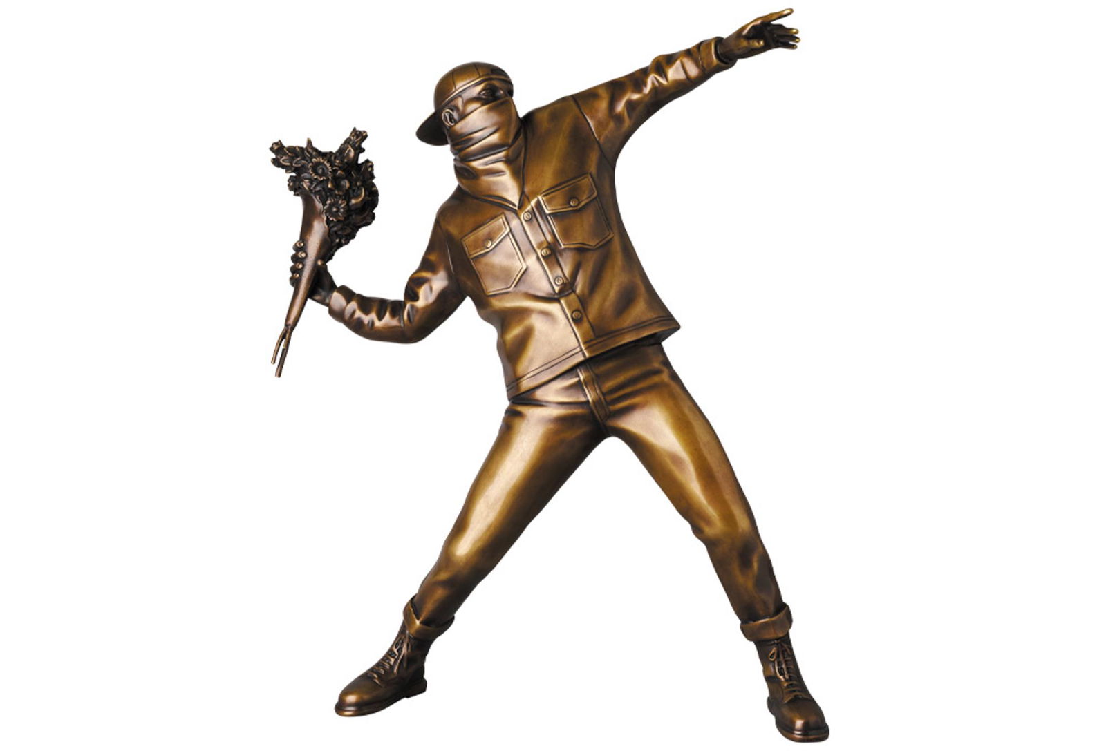 After Banksy FLOWER BOMBER BRONZE STATUE #2 (1 of 5)