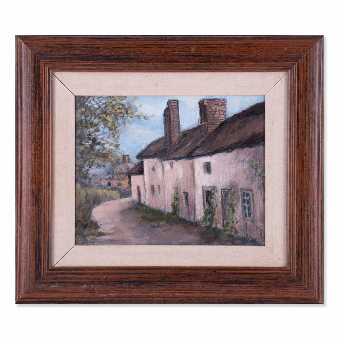 Small American Impressionist Original Oil "Path Near (1 of 10)