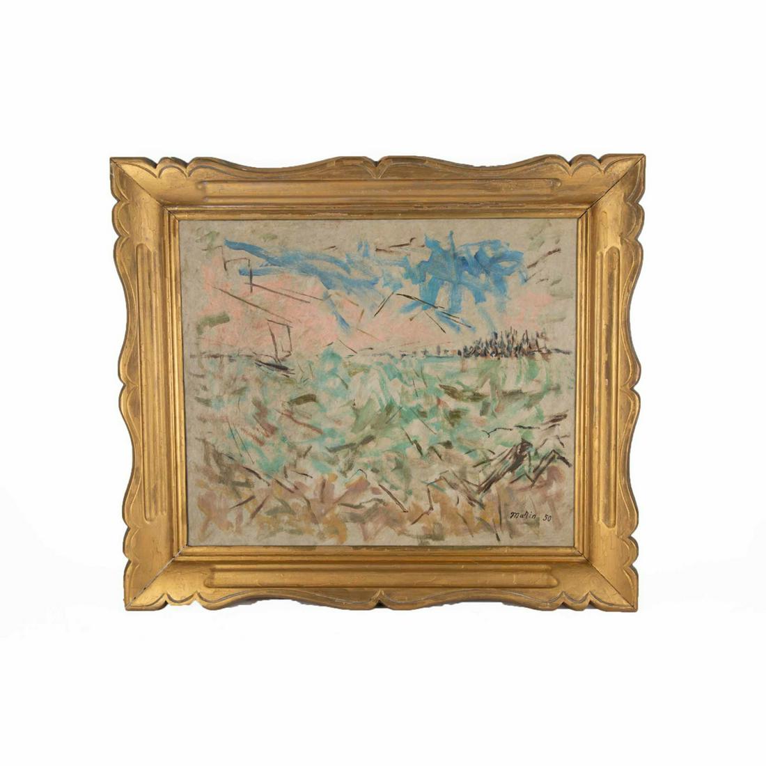 Manner of John Marin  Abstraction Oil on canvas (1 of 10)