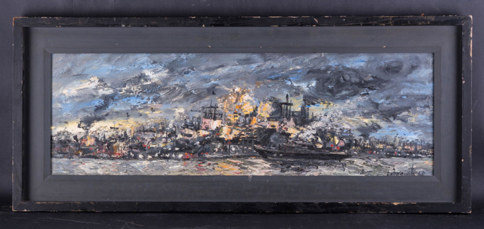 Large Vintage American Abstact/Modernist Oil Painting (1 of 10)