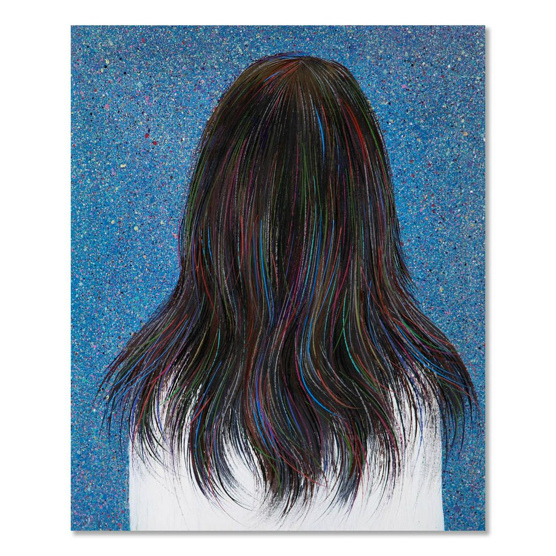 Surrealist Original Oil On Canvas "Fair": Title: Hair Medium: Oil on canvas Size: 23" x 20" Frame Size: Framing Option Available! Please Message Us For Details! Age: 2000s Condition: Good, no damage seen Artist: LinQi Shang Great for collecti