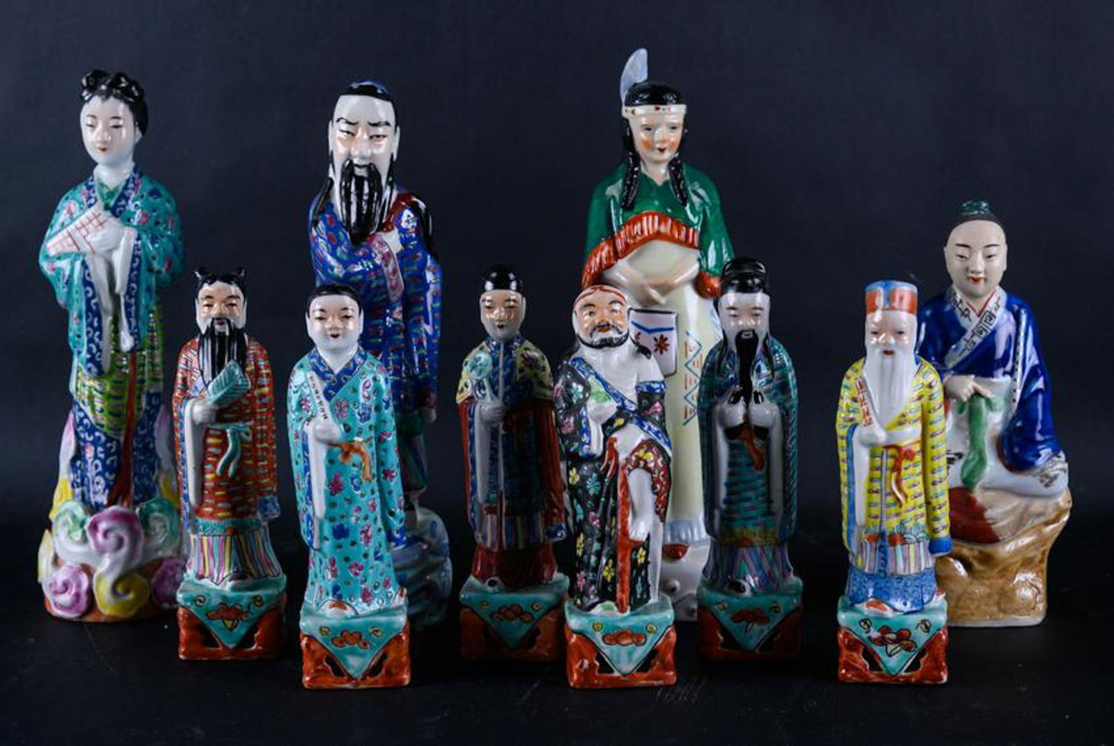 Set Of Ten Early 20th Century Hand Painted Porcelain (1 of 10)