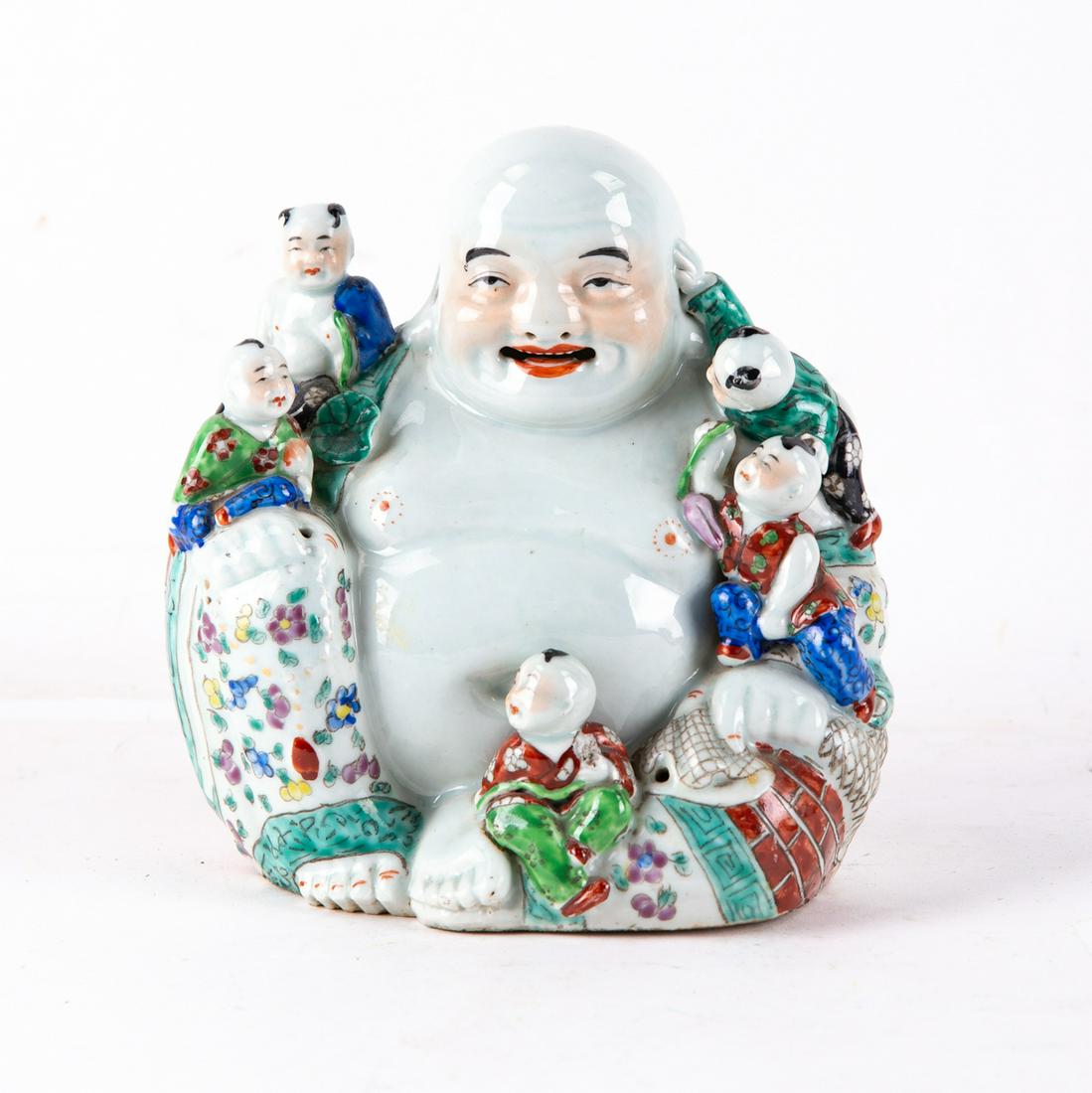 Chinese Porcelain Buddha Statue (1 of 6)