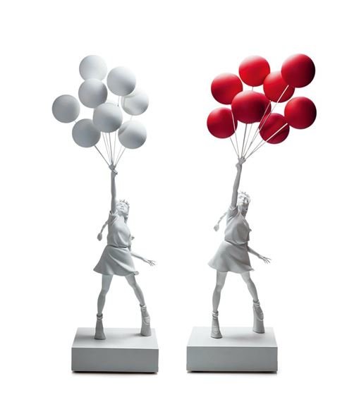 Flying Red Balloon Girl Banksy, After
