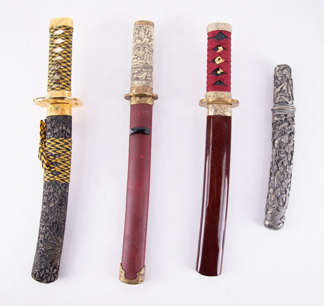 Set Of 4 Japanese Short Katana Sword (1 of 8)