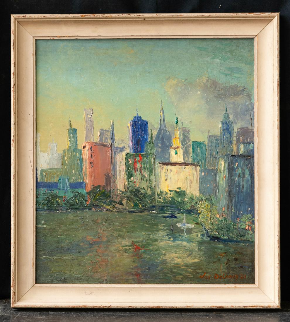 Joseph Delaney (1904 - 1991) NY/TN Artist Oil (1 of 10)