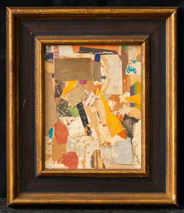 Anne Ryan (1889 - 1954) NY/NJ Artist Collage On Board: Anne Ryan (1889 - 1954) Anne Ryan (1889 - 1954) was active/lived in New York, New Jersey. Anne Ryan is known for Collage, geometric, mod imagery. Medium: Collage on board Size: 10" x 8" Frame