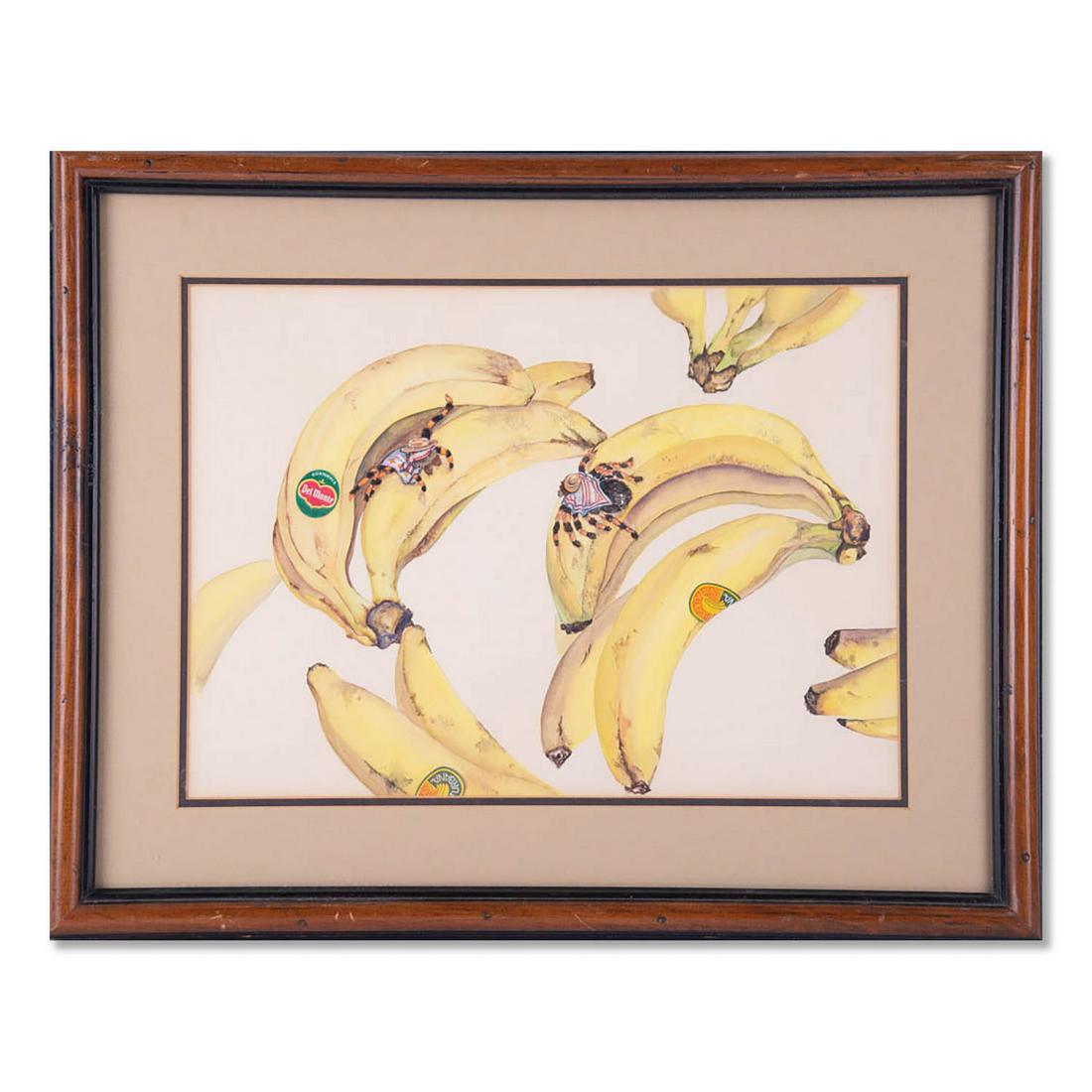 Vintage Modernist Original Watercolor "Spiders On (1 of 10)