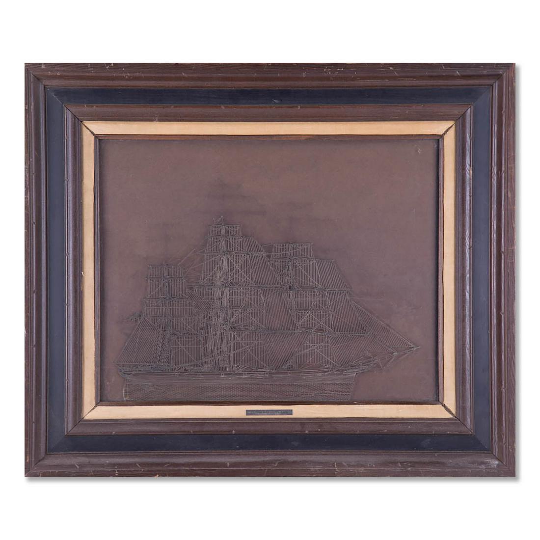 Vintage Framed Sterling Silver Silhouette "The Clipper (1 of 10)
