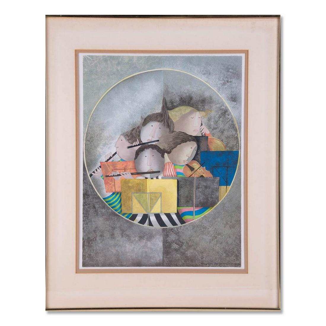 Graciela Rodo Boulanger Lithograph On Paper "Serenade" (1 of 10)