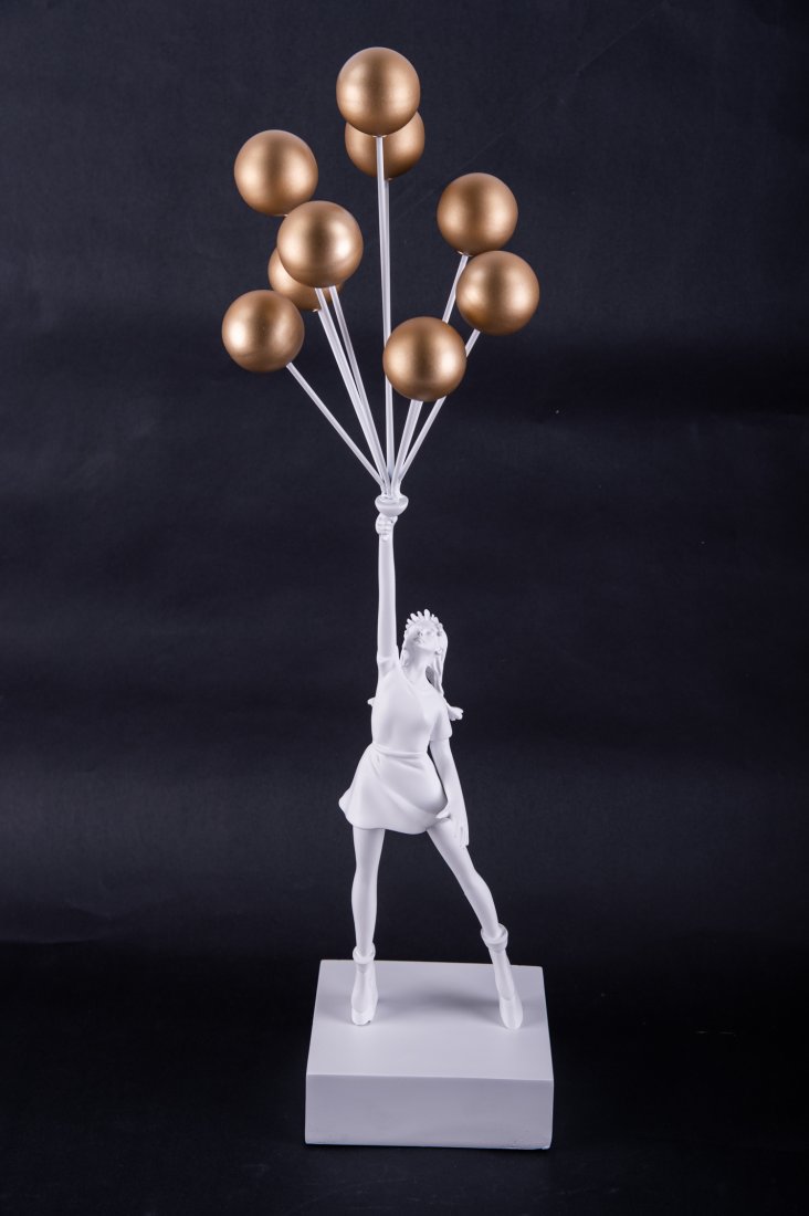 After Banksy Flying Balloons Girl (Golden Balloons) (1 of 4)